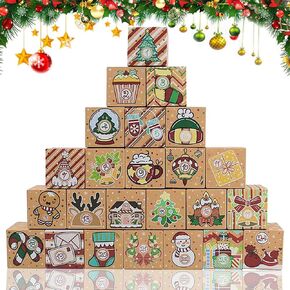 Christmas Cardboard Number Boxes, Christmas Advent Calendar 2024, 24 Days Advent Calendar Boxes Empty, Christmas Treat Boxes, Candy Boxes Party Favor Boxes, Small Gift Boxes for Xmas