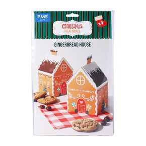 PME 4 Christmas Treat Boxes - Gingerbread House (5 x 3 inch)