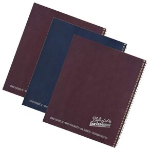 Lefty's the Left Hand Store Left Handed College Ruled Notebook Logo, Set of 3, Assorted Colors
