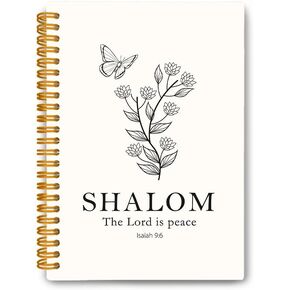 Wildflower Bible Spiral Journaling Notebooks for Women Girls School Teen Isaiah 9: 6 Books Christian Spiral Notebooks the Lord Is Peace 80 Sheets 5.8x8.3