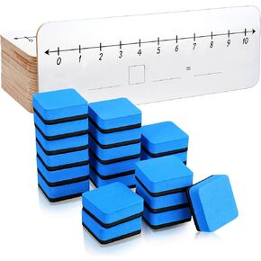 30 Pcs Dry Erase Number Line White Boards with Dry Erase 4 x 12 Inch Erasers Double Sided White Board 0-10 Number Lines for Students Math Manipulatives Dry Erase Board for Kids Teacher Supplies