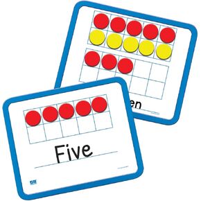EAI Education Magnetic Ten Frame Dry-Erase Boards: Set of 10