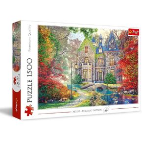 Trefl Autumn Mansion 1500 قطعة Jigsaw Puzzle Red 33 "X23" Print ، أحذية DIY ، المرح الإبداعي ، بانوراما كلاسيكية للبالغين والأطفال من عمر 12 عامًا
