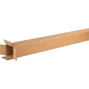 Aviditi 4472 Tall Corrugated Cardboard Box 4" L x 4" W x 72" H, Kraft, for Shipping, Packing and Moving (Pack of 15)