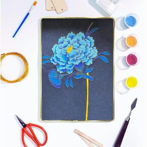 Cloisonne Filgree Monamel Paint by Numbers Kit ، كلها في واحدة مع أدوات ، حرفة DIY ، بداية للبالغين والمبتدئين ، تعليمات سهلة ، هواية للبالغين المراهقين من كبار السن ديكور المنزل المصنوع يدويًا