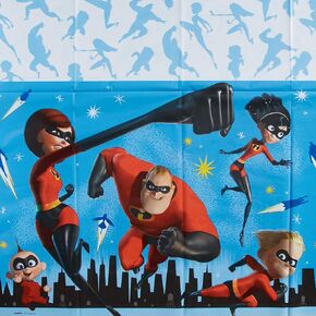 AMSCAN American Greetings Incredibles 2 Supplies ، غطاء طاولة بلاستيكي (عمل واحد) ، مقاس واحد