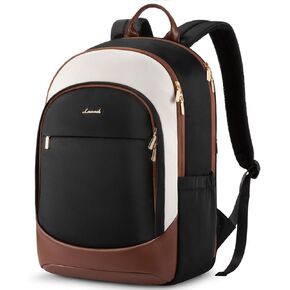 LOVEVOOK Laptop Backpack for Women, 15.6 Inch Work Backpack Purse, Large Capacity Stylish Daypack, Business Computer Bag, Travel Backpack for College, Black