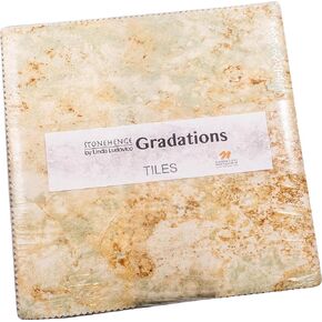 Linda Ludovico Stonehenge Gradations II Oxidized Copper Tiles 42 10-inch Squares Northcott, Assorted, TGRAD42-68