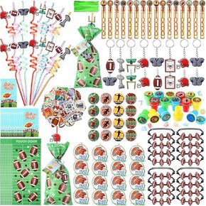 229 Pcs Basketball Party Favors with Ball Bracelets Mini Pinball Mini Bubble Wands Straws Keychains Badges Stickers Stamps Gift Bags Tags for Birthday Themed Party Sport Supplies