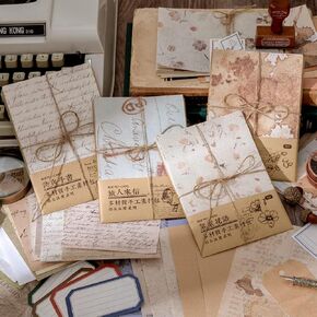 MAFELOE Scrapbook Supplies 4 Packs, 30 Pieces Each, Junk Journal Kit Decoupage Scrapbook Paper Hand Account Materials-Vintage Collection