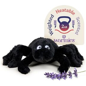 warmies Microwavable & Weighted Stuffed Animals, Spider - Heated Stuffed Animal Plushie for Warmth & Comfort - Cute Soft Plush Toys for Adults & Children (Boys, Girls, Babies & Toddlers)