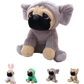 Pug Unicorn Stuffed Animal Pug Dog Wearing Unicorn Costume Plushies Pug Dressed as Cute Funny Unicorn Plush Toys for Kids Stuffed Puppy Animals Gift for Lover 12 Inch