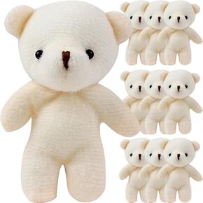 Toyandona 10 PCS MINI Plush Bears ، Bear Bear Plush Plush Pleassed Animals Tiny Soft Bear Doll Stuffers for Treguation Birthday Baby Shower Form
