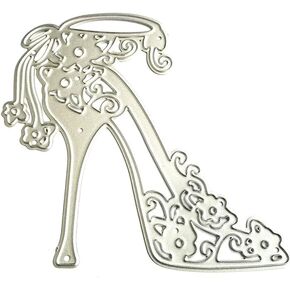 High Heel Die Cuts for Card Making,Scrapbooking Die-Cuts, Metal Cutting Dies Congratulations Die Cuts Happy Birthday Embossing Stencils Template for DIY Scrapbooking Decor Wedding Blessing Card