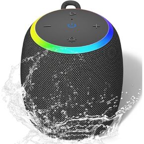 Bluetooth Speakers,Portable Wireless Speaker with 15W Stereo Sound, IPX6 Waterproof Speaker with LED Light, Bluetooth TWS, Portable Speaker for Shower Outdoor Party Beach Camping