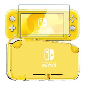 Switch Lite Case for Nintendo Switch Lite, Protective Case with Switch Lite Tempered Glass Screen Protector TPU Cover for Nintendo Switch Lite Case Anti-Scratch and Shock-Absorbent Slim Shell (Clear)