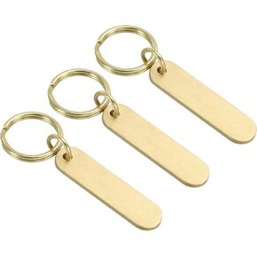 PATIKIL Key Rings for Keychain, Copper Strip Pure Brass Keychains for Birthday Valentine DIY Making