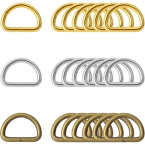 120 PCS Metal D Rings 1/2inch D Ring Metal Metal D Dircircular D Shape Multi Guird Builing Buckle Buckle Rings لأحزمة مفاتيح أكياس الحزام وحلقات Dog Leash D للملحقات DIY