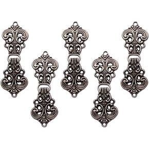 Healifty 10 أزواج عتيقة سترة شال مقاطع Filigree Trivet Cape أو Cloak Clasp stables clip clip clasp cardigan linkles bucles brouche pin 5. 6x2. 1 سم