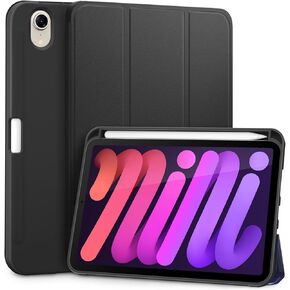 DTTO for iPad Mini 7th (A17 Pro) /6th Generation Case, iPad Mini 7 Case 2024 / Mini 6 Case 2021 8.3 Inch with Pencil Holder, Trifold Stand Smart Case with Soft TPU Back, Sky Blue