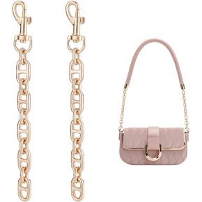 UniCraftale حوالي 2pcs سبيكة أكياس الموسع سلسلة 17.2 سم فاتحات حزام الذهب الفاتح مع دوار خطاف الملتفة المحفظة إكسسوارات حزاما لسلسلة الكتف