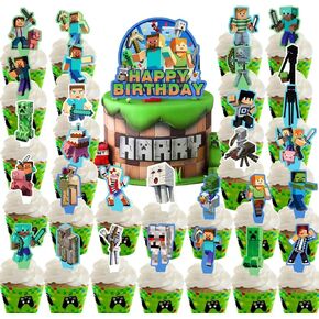 30Pcs Cupcake Toppers for Birthday Wedding Graduation Party Supplies