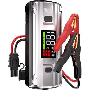 Portable Car Jump Starter 4000A: 12V Battery Jumper Emergency for 10.0L Gas Diesel Engines, Power Booster Start Boost Charger, Intelligent Protection, USB-A Type-C Ports with mutifuctional Light