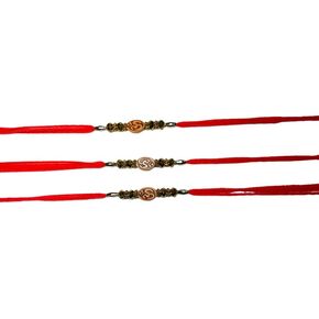 Rakhi for Brothers Om Design Rakhi Thread, Raksha Bandhan Gift for Your Brother Vary Color and Multi Design Assorted Rakhi- Set of 3
