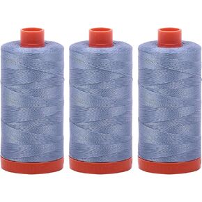 حزمة من 3 كبات كبيرة 1422 ياردة من Aurifil 50wt مصري خيط القطن ، اللون: قائمة ، رقم A1050-6720
