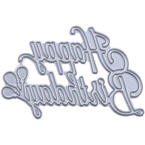 Dream_light Metal Cutting Dies ، Dissing Dies stencil قالب للاختراق لـ DIY Scrapbooking ألبوم ورقة ورقة صنع بطاقة الزفاف الحرف ديكور ديكور ، ديي هدية ، يموت (عيد ميلاد سعيد)