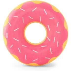 Zippypaws Zippytuff Dog Toy - لعبة حلقة مطاطية متينة ، ألعاب التسنين الجرو ، ألعاب صعبة وصارقة للكلاب الصغيرة والمتوسطة والكبيرة ، مواد TPR مرنة - الفراولة دونات