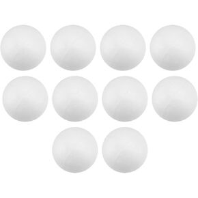 Kisangel 10pcs كرة عيد الميلاد الحلي الكرة الحرف البوليسترين أشكال الكرات الحرفية (7 سم)