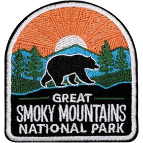 Great Smoky Mountains National Park Patch – 3 inches, Cool National Park Patches Collection – Iron On/Sew On Embroidered Travel Patches for Backpacks