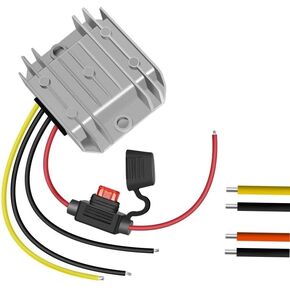 YRDZXG12V/24V to 5V10A 50W Buck Converter with Fuse Voltage Regulator Voltage Reducer Power Converter Waterproof Transformer Electric Power converters in Kuwait
