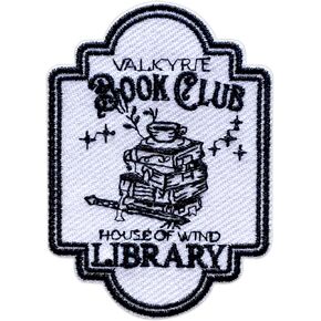 Acotar Book Club Club Patch Of Wind Library ، الحجم 3 بوصات الحديد على بقع التطريز للكتاب لقبعات سراويل الجينز ، DIY Sew on Patches ، Fantasy Patches ، هدية لعشاق الكتب