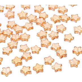 حبات النجوم الكريستالية 8MM ، 100 PCS Star Bead Bead Glass Class Bead Star على شكل نجمة معلقات سوار لصنع المجوهرات.