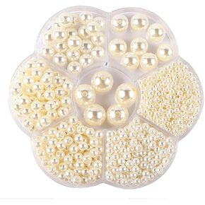 الخرز راتنج راتنجات من أبيض 1150pcs 3/4/5/6/8/10/12 ملم حبات فضفاضة