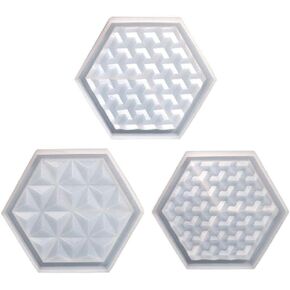 قوالب السيليكون gemeotric hexagon تخزين الردر قالب مناسبة لحاملي المجوهر