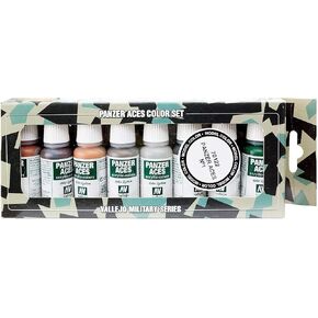 Vallejo Panzer Aces No #1 Paint Set ، 17ml