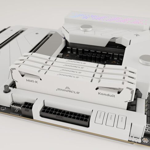 Timetec Pinnacle Konduit 16GB KIT(2x8GB) DDR4 3200MHz PC4-25600 CL16-18-18-38 XMP2.0 Overclocking 1.35V Compatible for AMD and Intel Desktop Gaming PC Memory Module RAM - White in Kuwait