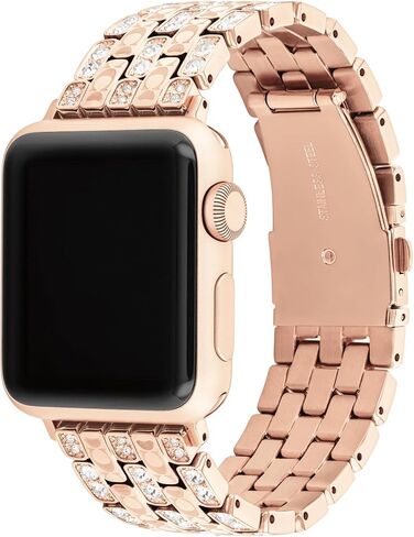 Coach Apple Watch Strap, Compatible with 38mm, 40mm, 41mm Apple Watch, Interchangeable Band, Crystal Design for a Dazzling Look, Personalize Your Style in Saudi Arabia