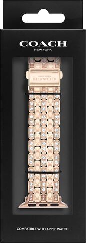Coach Apple Watch Strap, Compatible with 38mm, 40mm, 41mm Apple Watch, Interchangeable Band, Crystal Design for a Dazzling Look, Personalize Your Style in Saudi Arabia