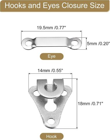 uxcell Sewing Hooks and Eyes Closure Set for Trousers, Iron Clothing Fasteners for Pant in Saudi Arabia