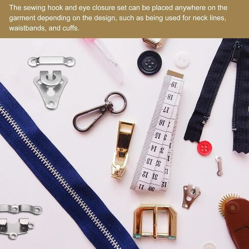 uxcell Sewing Hooks and Eyes Closure Set for Trousers, Iron Clothing Fasteners for Pant in Saudi Arabia