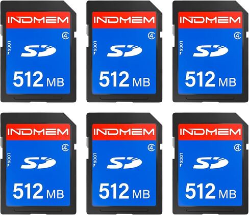 INDMEM SD Card 128GB 6-Pack, Class 10 128GB High Speed up to 90M/S Full HD Video Flash Memory Card MLC Standard Secure Digital Cards Camera Cards in Kuwait