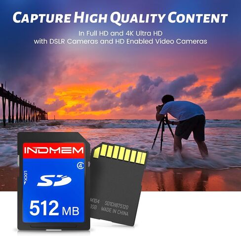 INDMEM SD Card 128GB 6-Pack, Class 10 128GB High Speed up to 90M/S Full HD Video Flash Memory Card MLC Standard Secure Digital Cards Camera Cards in Kuwait