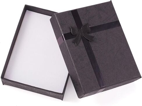 Cheriswelry 12Pcs Black Gift Box with Lid Christmas Gift Box Cotton-Filled Storage Case 3.54"x2.76" Necklace Bracelet Earring Box for Party Decoration Wedding Party Birthday Engagement in Saudi Arabia