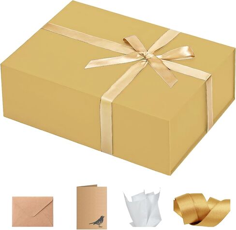 Cecobox - صناديق هدايا مع أغطية للهدايا 13 "× 8.5" x4 " - صندوق هدايا إغلاق مغناطيسي قابلة للطي - عطلات العريس وصيفات الشرف ، الزفاف ، العلاقات العامة ، أعياد الميلاد ، العطلات in Kuwait