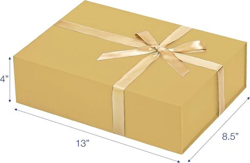 Cecobox - صناديق هدايا مع أغطية للهدايا 13 "× 8.5" x4 " - صندوق هدايا إغلاق مغناطيسي قابلة للطي - عطلات العريس وصيفات الشرف ، الزفاف ، العلاقات العامة ، أعياد الميلاد ، العطلات in Kuwait