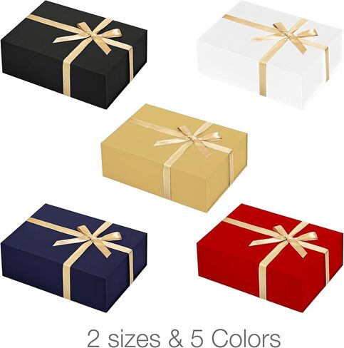 Cecobox - صناديق هدايا مع أغطية للهدايا 13 "× 8.5" x4 " - صندوق هدايا إغلاق مغناطيسي قابلة للطي - عطلات العريس وصيفات الشرف ، الزفاف ، العلاقات العامة ، أعياد الميلاد ، العطلات in Kuwait